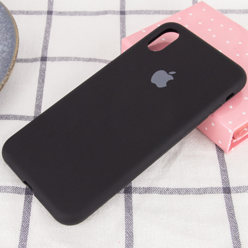 Фото Чехол Silicone Case Full Protective (AA) для Apple iPhone XS Max (6.5") (Черный / Black) на vchehle.ua