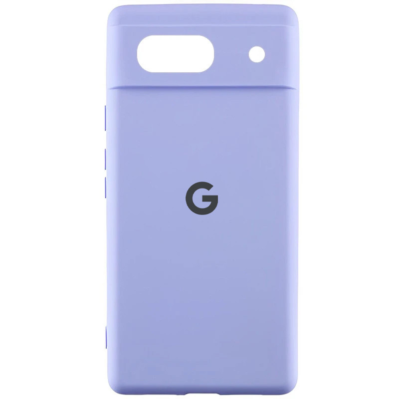 Чохол Silicone Cover Lakshmi Full Camera (AA) with logo на Google Pixel 7a (Бузковий / Dasheen)