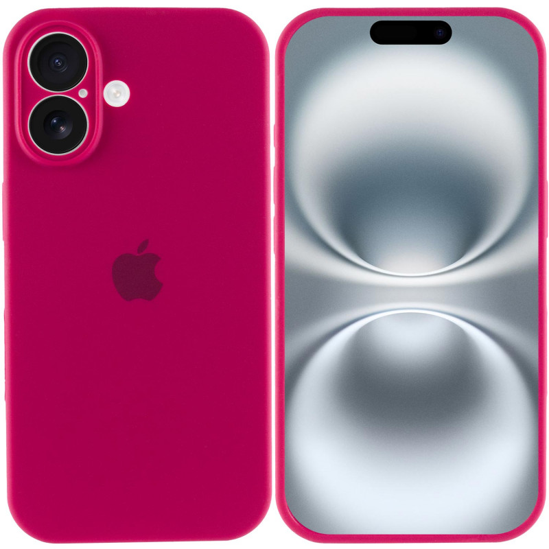 Фото Чохол Silicone Case Full Camera Protective (AA) на Apple iPhone 16 Plus (6.7") (Червоний / Rose Red) на vchehle.ua