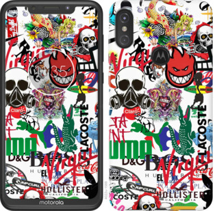 

Чохол Many different logos на Motorola One Vision 776911