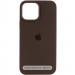 Чехол Silicone Case Full Protective (AA) для Apple iPhone 16e (6.1") (Темно-коричневый / Umber)