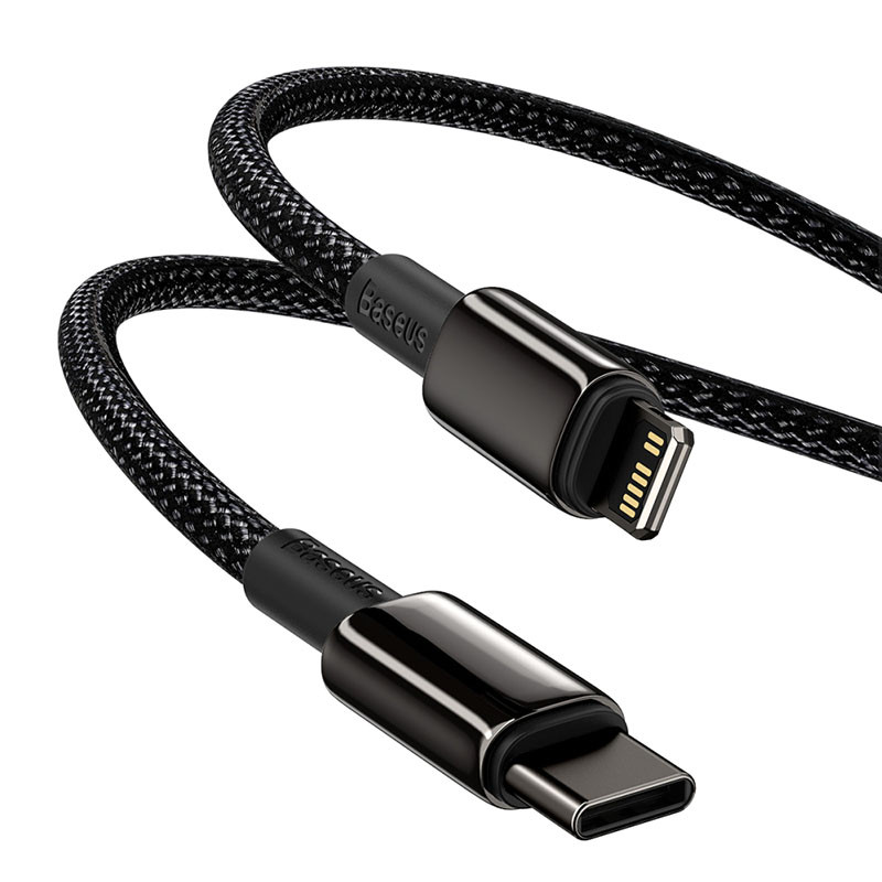 

Дата кабель Baseus Tungsten Gold Type-C to Lightning PD 20W (1m) (CATLWJ) (Черный) 1175197