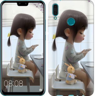 

Чехол Милая девочка с зайчиком для Huawei Y9 2019 688878