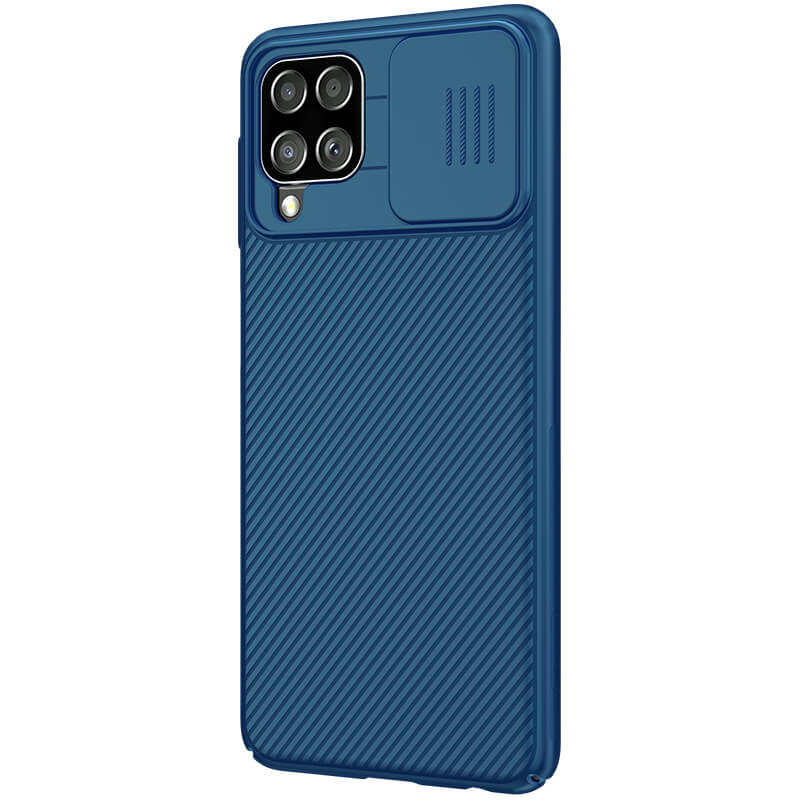 Карбоновая накладка Nillkin Camshield (шторка на камеру) для Samsung Galaxy A22 4G / M32 (Синий / Blue) в магазине vchehle.ua