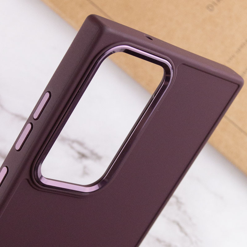 Купить TPU чехол Bonbon Metal Style для Samsung Galaxy S24 Ultra (Бордовый / Plum) на vchehle.ua