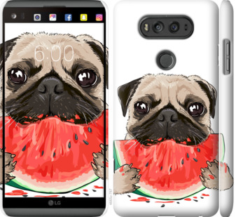 

Чехол Мопс и арбуз для LG V20 843614