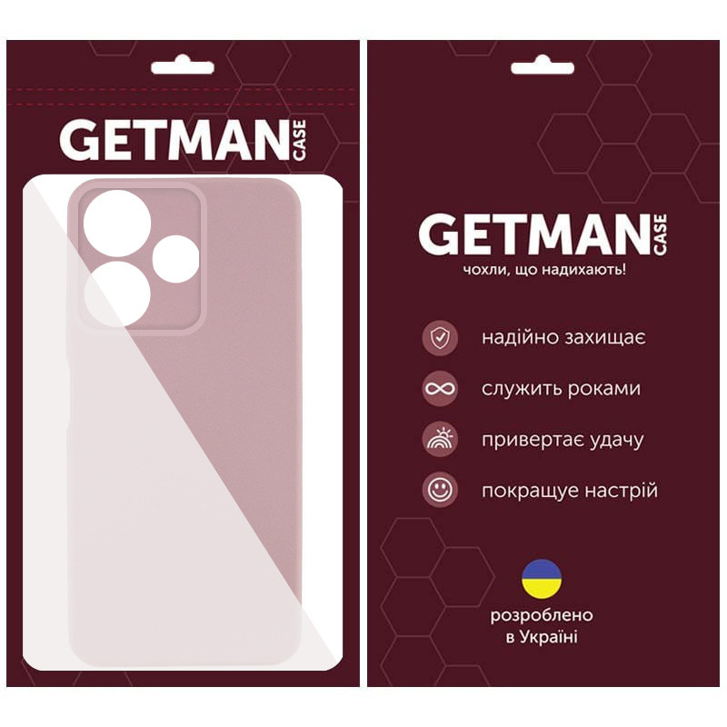 Чохол TPU GETMAN Liquid Silk на Xiaomi Redmi 13 4G / Poco M6 4G (Рожевий / Pink Sand) в магазині vchehle.ua