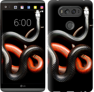 

Чехол Красно-черная змея на черном фоне для LG V20 482121
