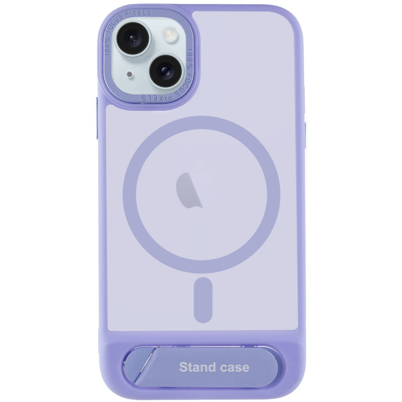 Фото TPU+PC чохол Stand case на Apple iPhone 15 (6.1") (Light blue) на vchehle.ua