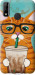 Чехол Зеленоглазый кот в очках для Huawei P Smart 2020