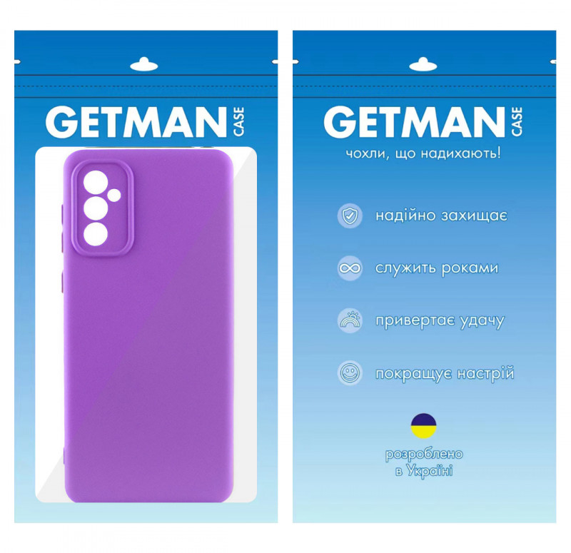 Чохол TPU GETMAN Liquid Silk Full Camera на Samsung Galaxy A55 (Фіолетовий / Purple) в магазині vchehle.ua