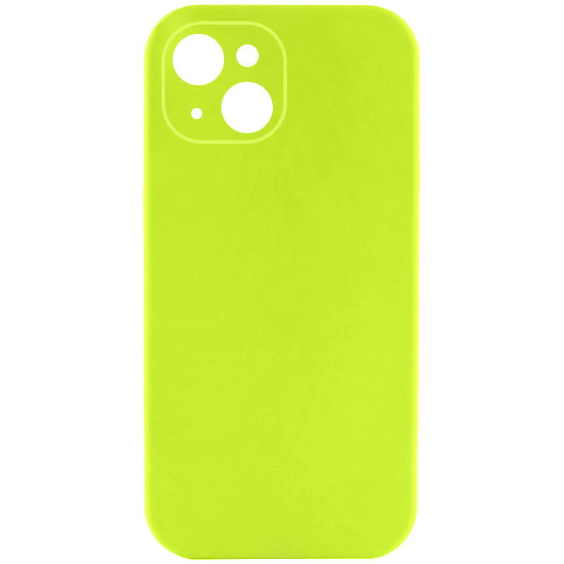 Чехол Silk Full Camera Protective (AA) NO LOGO для Apple iPhone 13 (6.1") (Кислотно-зеленый / Acid Green)