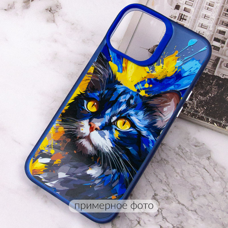 Фото TPU+PC чохол TakiTaki Magic glow на Xiaomi Poco X5 Pro 5G / Redmi Note 12 Pro 5G (Cat / Blue) в маназині vchehle.ua