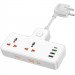 Подовжувач Hoco AC12A Reise (PD30W/1C3A) + Socket (White)
