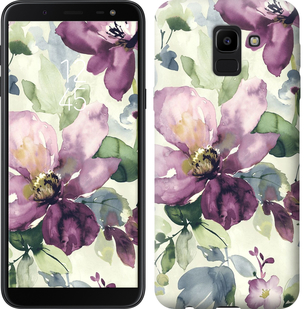 

Чехол Цветы акварелью для Samsung Galaxy J6 2018 631945