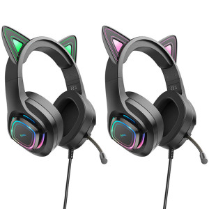 Накладні навушники Hoco W107 Cute cat