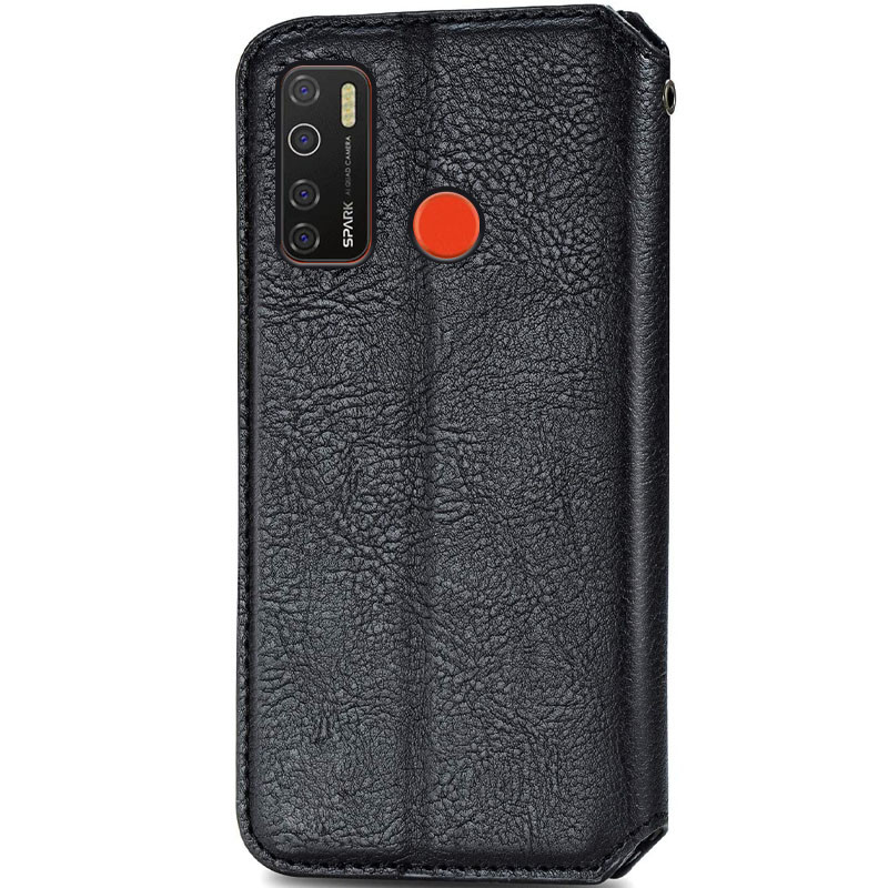 Фото Шкіряний чохол книжка GETMAN Cubic (PU) на TECNO Spark 5 Pro (Чорний) в маназині vchehle.ua