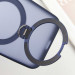 Замовити TPU+PC чохол Metal Buttons with Magnetic Safe Colorful HQ Ring для Apple iPhone 15 (6.1") (Dark Blue) на vchehle.ua