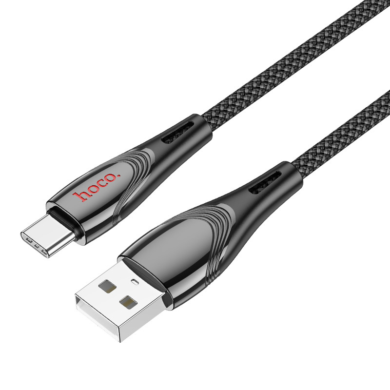 Фото Дата кабель Hoco U133 Monte USB для Type-C (1.2m) (Black) на vchehle.ua