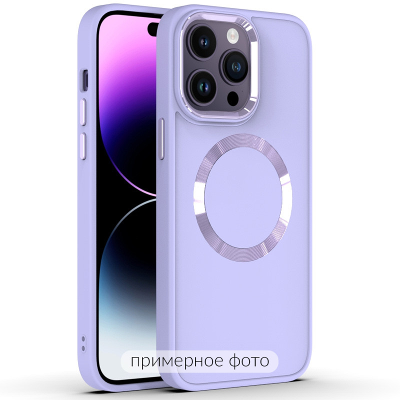 TPU чохол Bonbon Metal Style with Magnetic safe на Apple iPhone 16 Pro Max (6.9") (Бузковий / Dasheen)