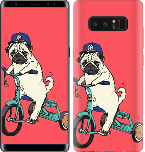 

Чехол Мопс на велосипеде для Samsung Galaxy Note 8 642777