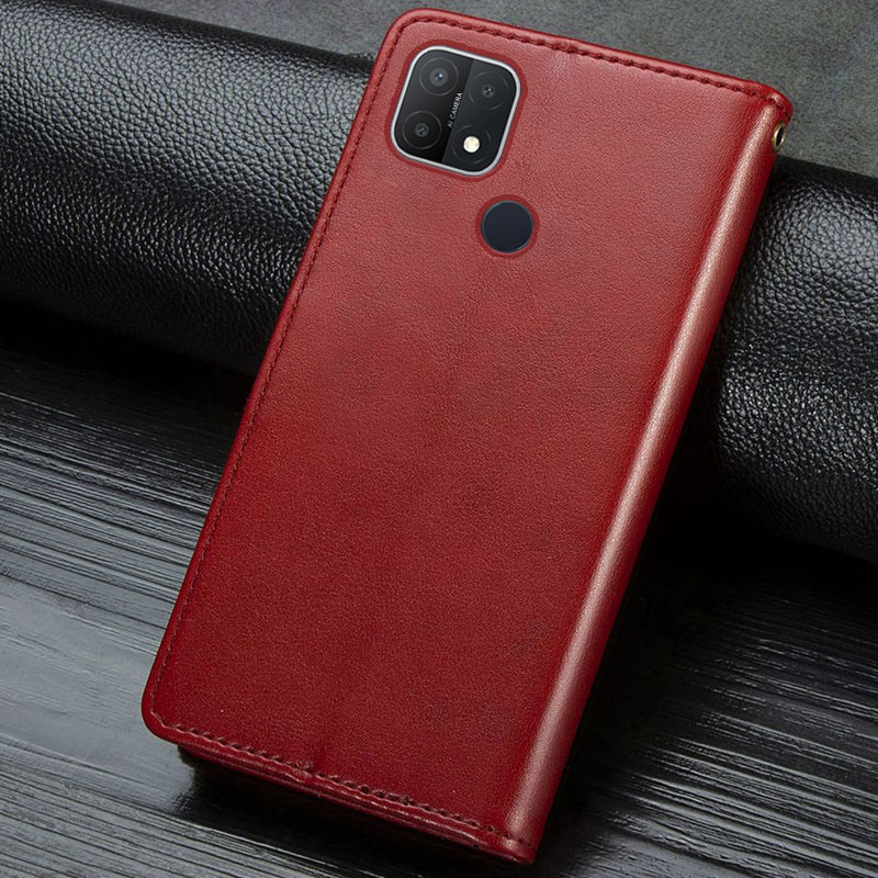 Замовити Шкіряний чохол-книжка GETMAN Gallant (PU) для Oppo A15s / A15 (Червоний) на vchehle.ua