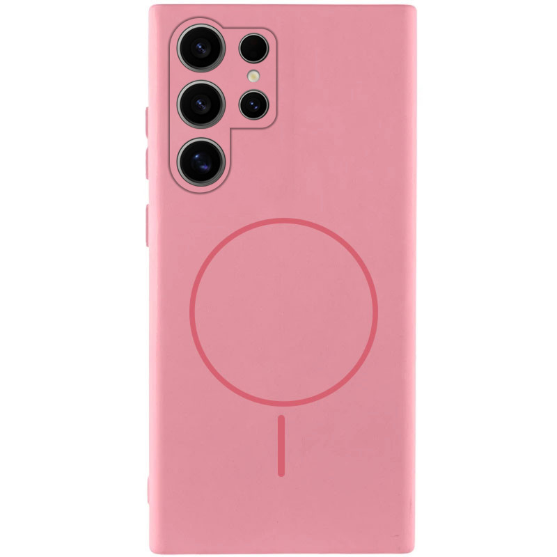 Чохол Silicone Cover Lakshmi Full Camera (AA) with MagFit на Samsung Galaxy S24 Ultra (Рожевий / Light pink)