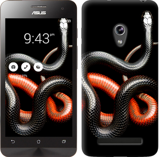 

Чохол Червоно-чорна змія на чорному тлі на Asus Zenfone 5 482300