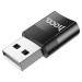 Фото Перехідник Hoco UA17 USB Male to Type-C Female USB2.0 (Чорний) в маназині vchehle.ua