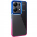 Чехол TPU+PC Fresh sip series для Xiaomi Redmi Note 13 Pro 4G / Poco M6 Pro 4G / Note 14S (Розовый / Синий)