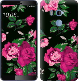 

Чехол Розы на черном фоне для HTC U11 Plus 607374