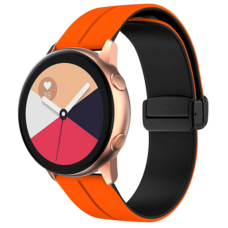 Силіконовий ремінець Classy для Smart Watch 20mm (Orange / Black)