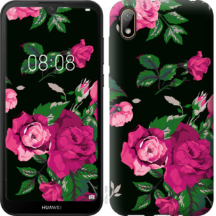 

Чохол Троянди на чорному тлі на Huawei Y5 2019 711494