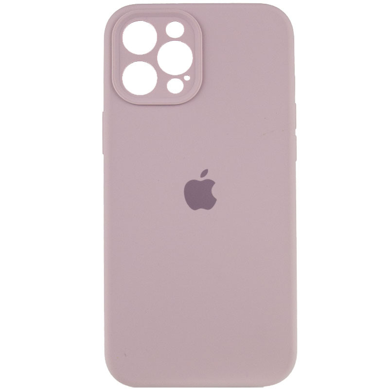 Чехол Silicone Case Full Camera Protective (AA) для Apple iPhone 12 Pro (6.1") (Серый / Lavender)