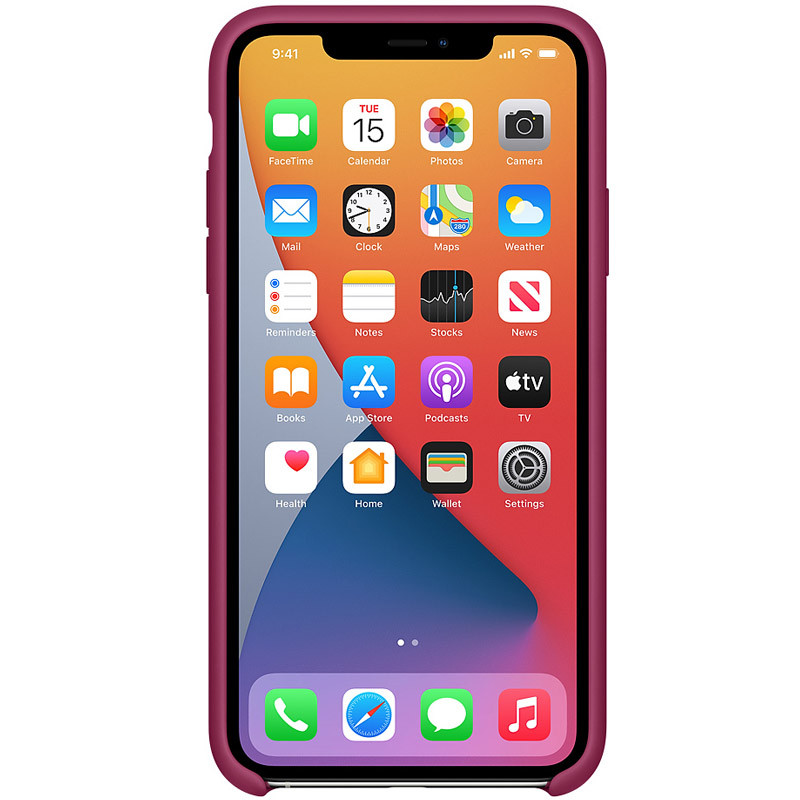 Фото Чехол Silicone Case (AA) для Apple iPhone 11 Pro Max (6.5") (Малиновый / Pomegranate) на vchehle.ua