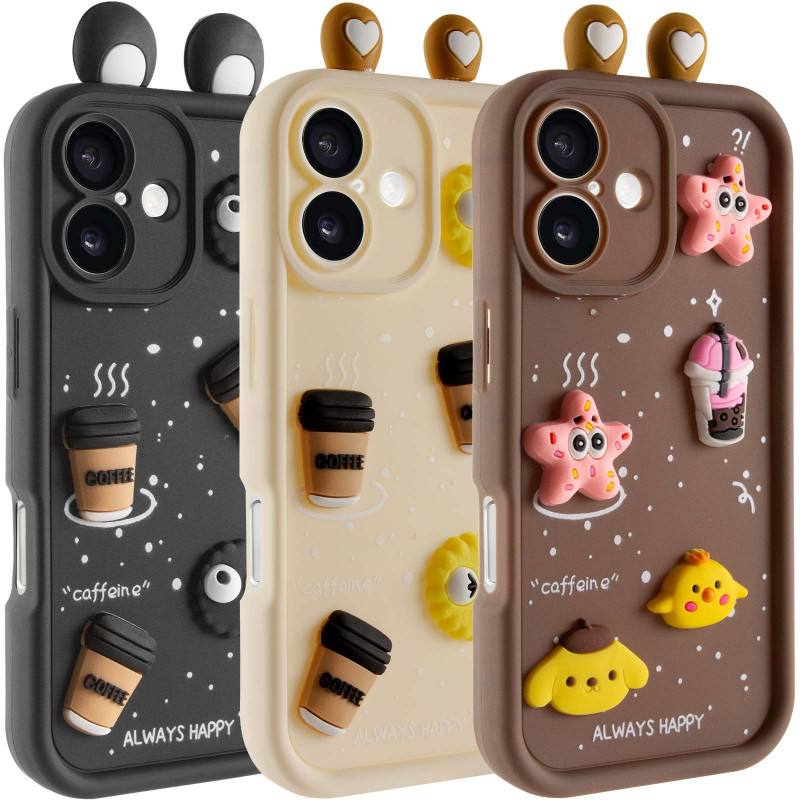 Чехол TPU Toys Case with Ears для Apple iPhone 16 (6.1")