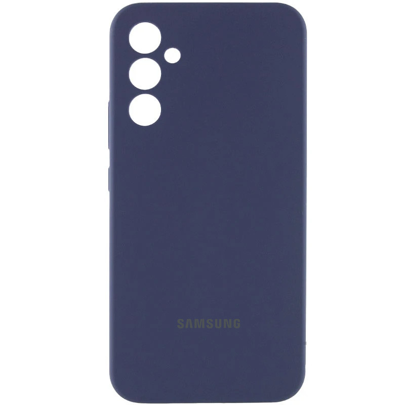 Чехол Silicone Cover Lakshmi Full Camera (AA) with logo для Samsung Galaxy A56 5G (Синий / Midnight blue)