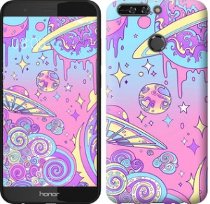 Чехол Розовая галактика для Huawei Honor 8 Pro 