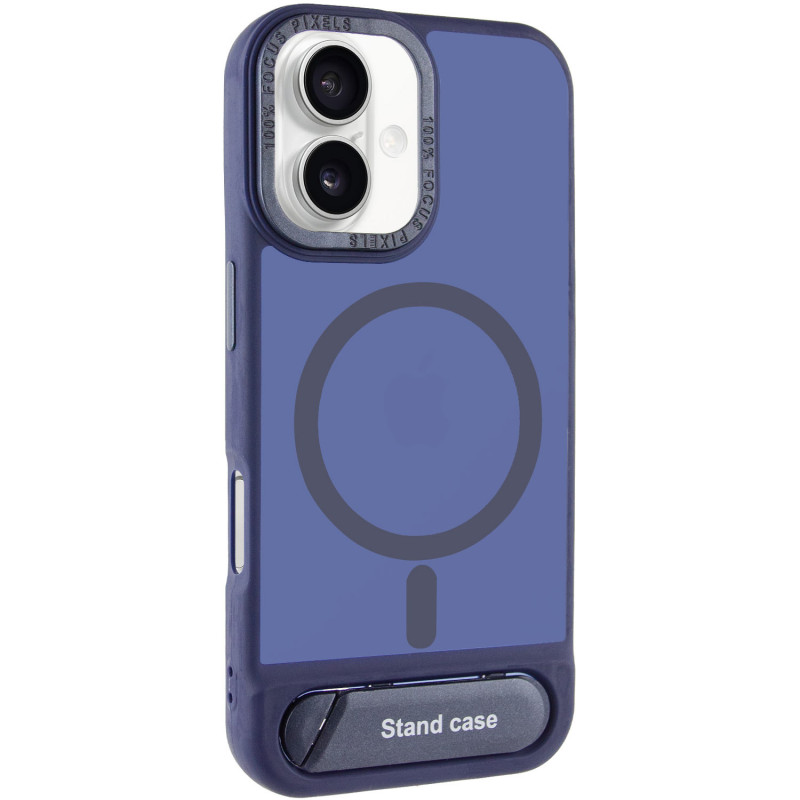 TPU+PC чехол Stand case для Apple iPhone 16 (6.1") (Blue)