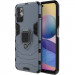 Ударопрочный чехол Transformer Ring for Magnet для Xiaomi Redmi Note 10 5G / Poco M3 Pro (Серый / Metal slate)