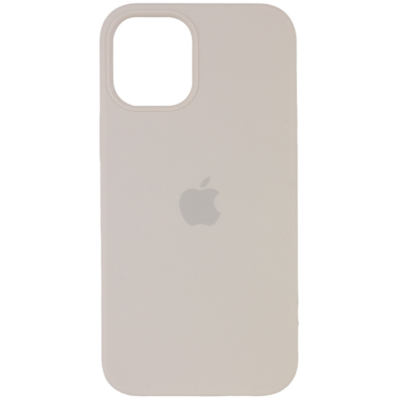 Уценка Чехол Silicone Case (AA) для Apple iPhone 12 Pro / 12 (6.1") (Эстетический дефект / Бежевый / Antique White)