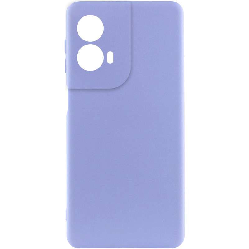 Чохол Silicone Cover Lakshmi Full Camera (AA) на Motorola Moto G85 (Бузковий / Dasheen)