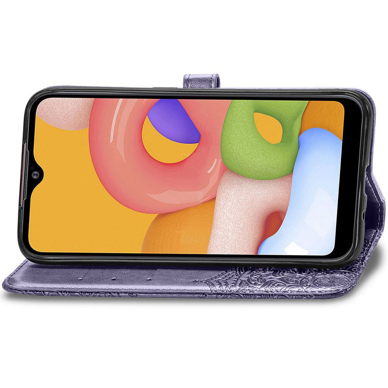 Купити Шкіряний чохол-книжка Art Case з візитницею на Xiaomi Redmi 9A (Фіолетовий) на vchehle.ua