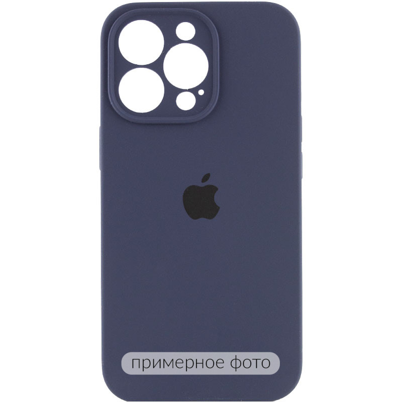 Чехол Silicone Case Full Camera Protective (AA) для Apple iPhone 16 (6.1") (Темно-синий / Midnight blue)