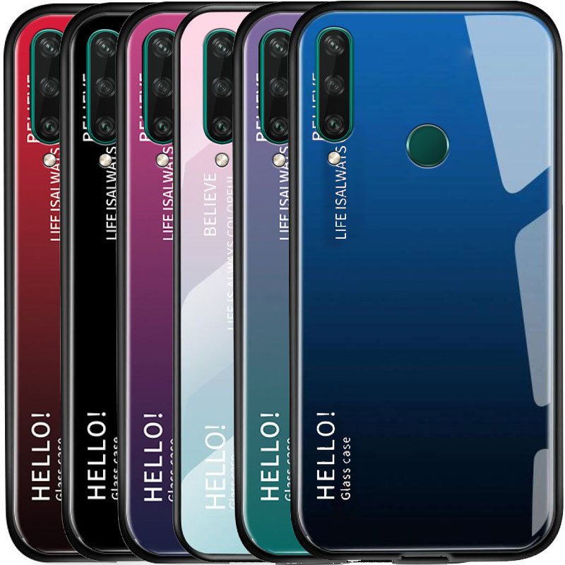 TPU+Glass чохол Gradient HELLO на Huawei Y6p