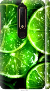 Чехол Зелёные дольки лимона для Nokia 6.1