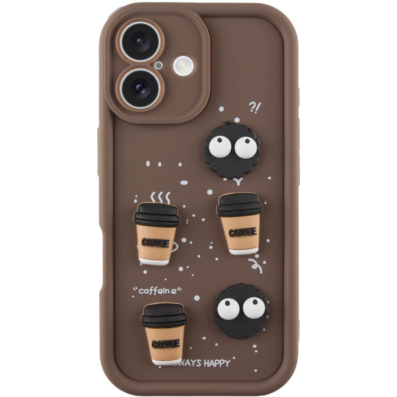 Чехол TPU Toys Case для Apple iPhone 16 (6.1") (Brown / Always Happy)