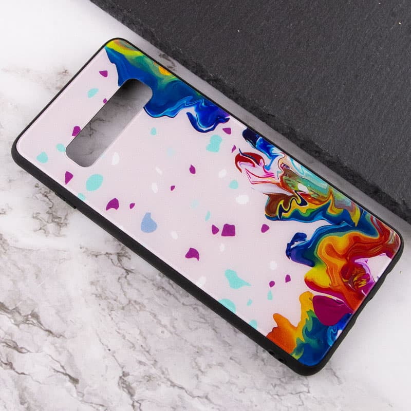 Фото TPU+Glass чохол Diversity на Samsung Galaxy S10 (Stains multicolored) в маназині vchehle.ua