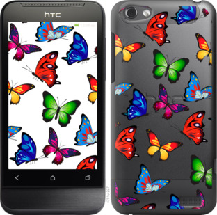 

Чохол Барвисті метелики на HTC One V t320e 881307