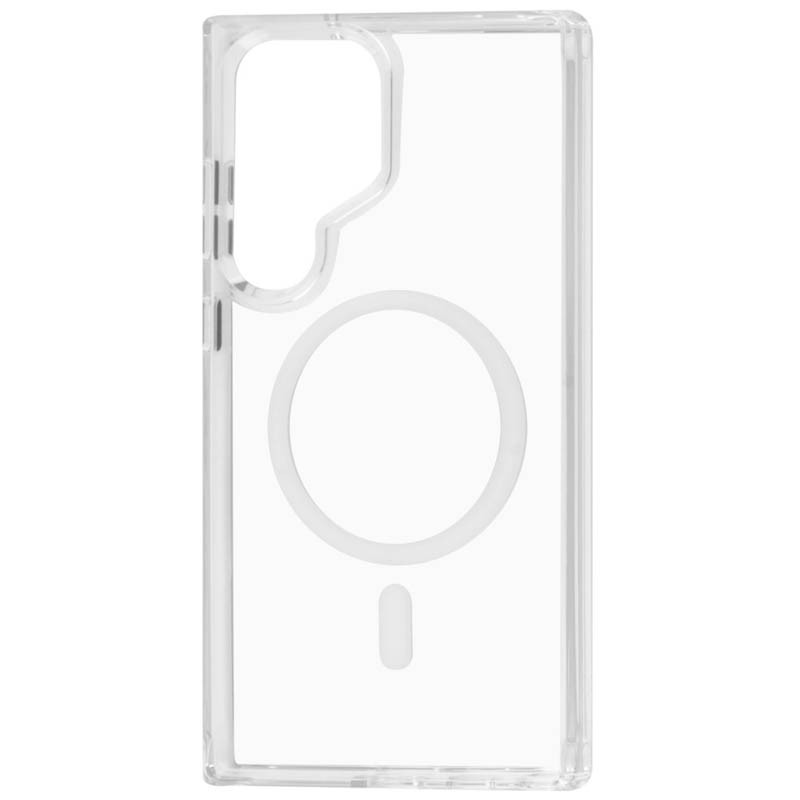 TPU+Acrylic чехол Fibra Crystal with Magnetic safe для Samsung Galaxy S24 Ultra (Clear)